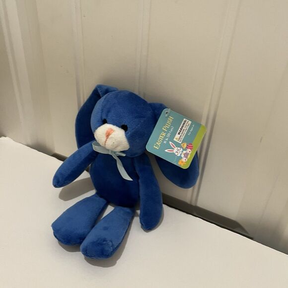 Rich Pacific Limited Blue Easter Bunny Plush Rabbit Floppy Ears 10" Stuffed Toy - Picture 5 of 10